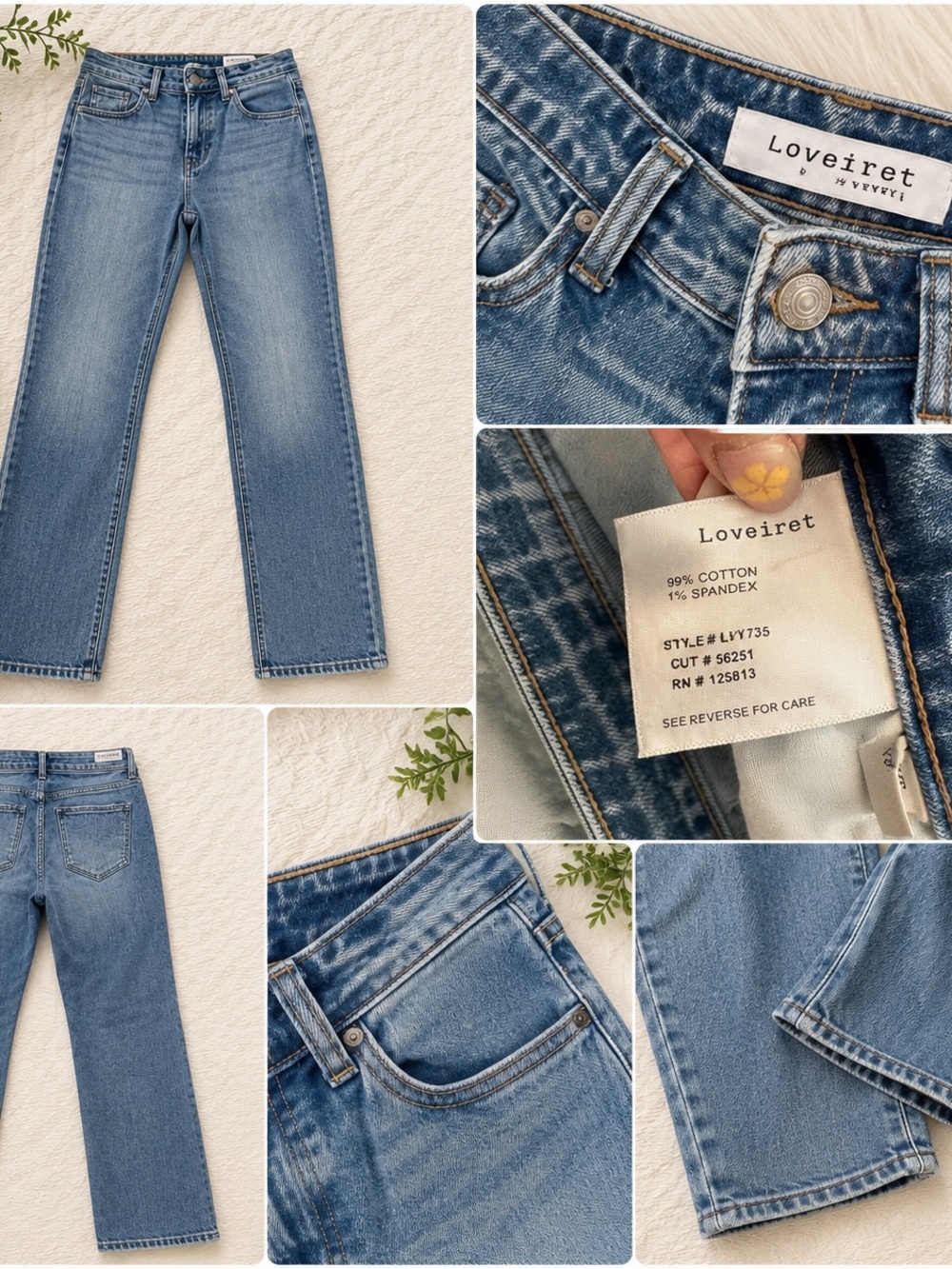 Loveitret Straight Leg Light Wash Jeans